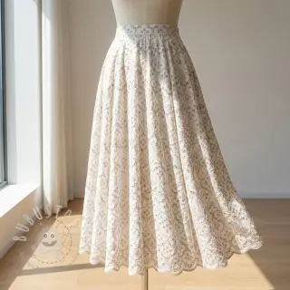 Baumwollstoff EMBROIDERY Lilian natural