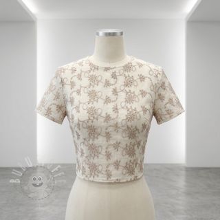 Baumwollstoff EMBROIDERY Lilian ecru