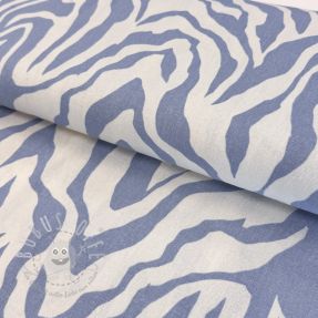 Viskosestoff leinen Animal skin blue