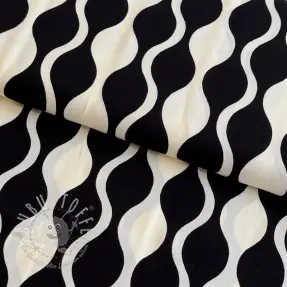 Viskosestoff ECOVERO Abstract black ecru