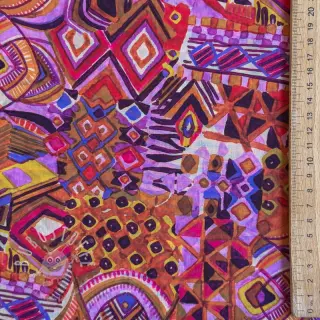 Baumwollstoff VOILE Abstract ochre digital print