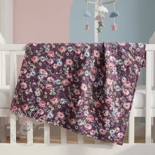 Baumwollstoff Flowers Anabell dark purple digital print
