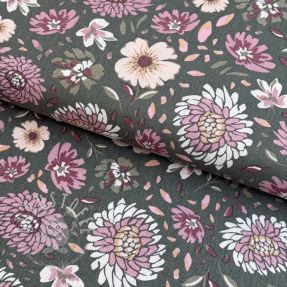 Leinen mit Viskose Flowers seaweed