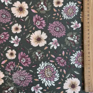 Leinen mit Viskose Flowers seaweed