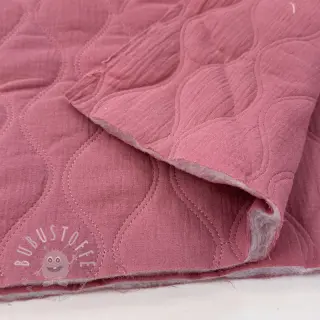 Double gauze/musselin QUILT Wave mauve