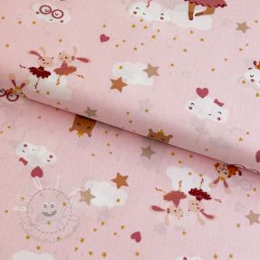 Baumwollstoff Sweet ballerina animals powder ORGANIC