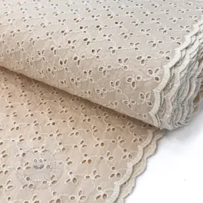 Baumwollstoff EMBROIDERY Rosemary beige
