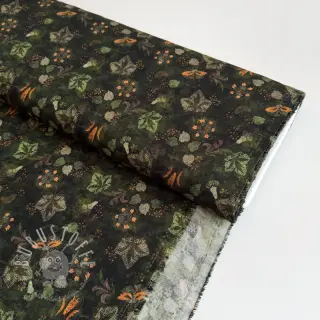 Viskosestoff RAYON POPLIN Dark barrock design B