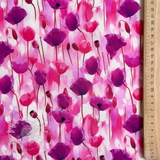 Viskosestoff RAYON POPLIN Poppys design B