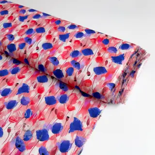 Viskosestoff RAYON POPLIN Poppys design A