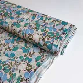 Viskosestoff RAYON POPLIN Simplistic flowers design C