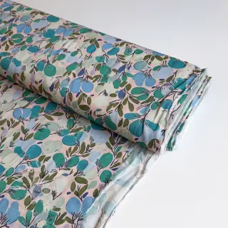 Viskosestoff RAYON POPLIN Simplistic flowers design C