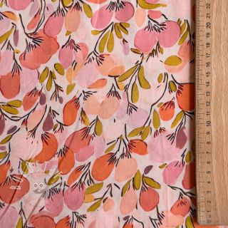 Viskosestoff RAYON POPLIN Simplistic flowers design A