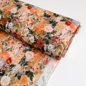 Viskosestoff RAYON POPLIN Wild flowers design A