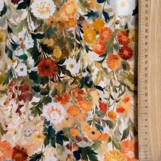 Viskosestoff RAYON POPLIN Wild flowers design A