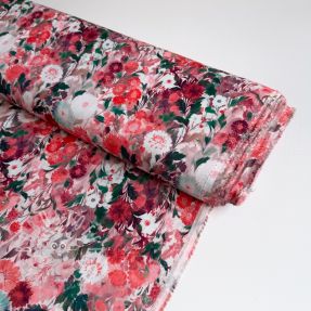 Viskosestoff RAYON POPLIN Wild flowers design D