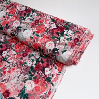 Viskosestoff RAYON POPLIN Wild flowers design D