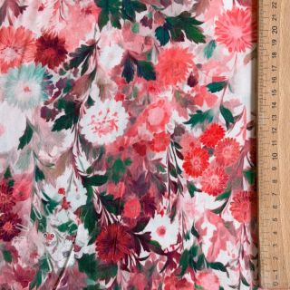Viskosestoff RAYON POPLIN Wild flowers design D