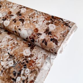 Viskosestoff RAYON POPLIN Wild flowers design C