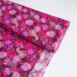 Viskosestoff RAYON POPLIN Flower sea design A