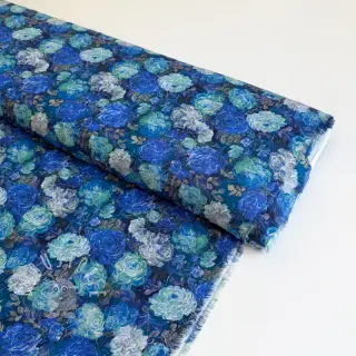 Viskosestoff RAYON POPLIN Flower sea design B
