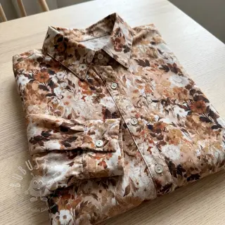 Viskosestoff RAYON POPLIN Wild flowers design C
