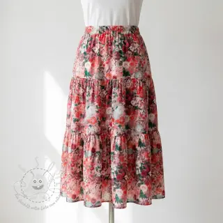 Viskosestoff RAYON POPLIN Wild flowers design D