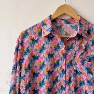 Viskosestoff RAYON POPLIN Faded spots design A
