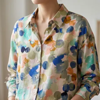 Viskosestoff RAYON POPLIN Bouncy design D