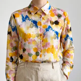 Viskosestoff RAYON POPLIN Bouncy design E