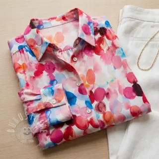 Viskosestoff RAYON POPLIN Bouncy design F