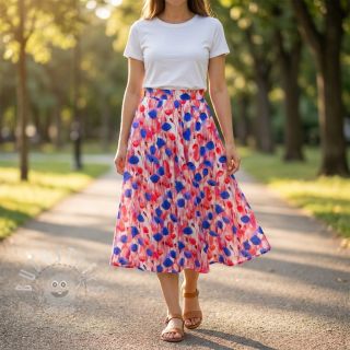 Viskosestoff RAYON POPLIN Poppys design A