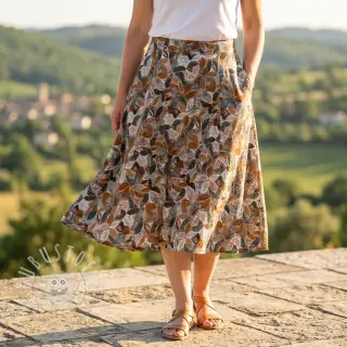 Viskosestoff RAYON POPLIN Floral design E