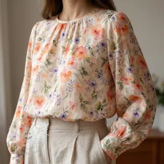 Viskosestoff RAYON POPLIN Love design D
