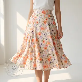 Viskosestoff RAYON POPLIN Love design D