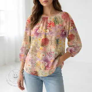 Viskosestoff RAYON POPLIN Love design B