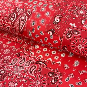 Baumwollstoff Farwest rouge