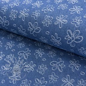 JEANS DENIM JACQUARD Flower dark jeans
