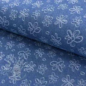 JEANS DENIM JACQUARD Flower dark jeans