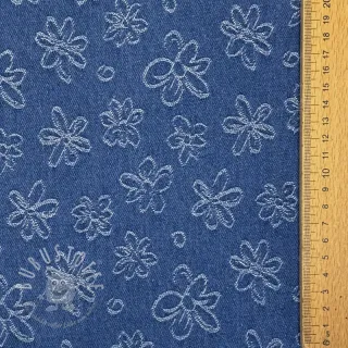 JEANS DENIM JACQUARD Flower dark jeans