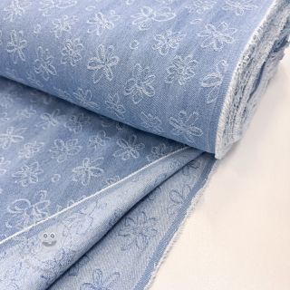 JEANS DENIM JACQUARD Flower light jeans