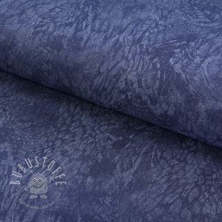 JEANS DENIM HEAVY Animal printed dark blue