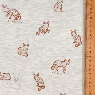 Jersey Hidden foxie ecru melange