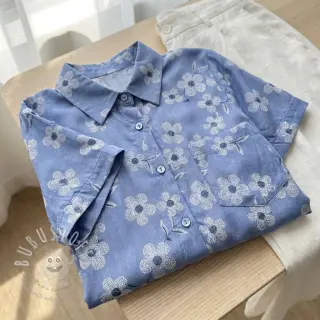 Baumwollstoff JEANS Chambre LUXURY JACQUARD Flowers jeans