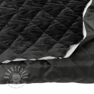 Steppstoffe VELVET STEPPED black