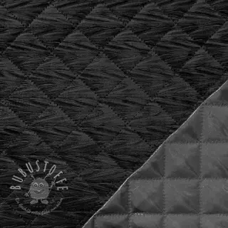 Steppstoffe VELVET STEPPED black
