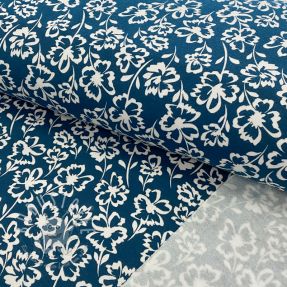 Sweat kuschel SOFT Imprint flowers petrol