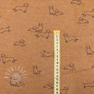 Sweat kuschel Dogs camel melange