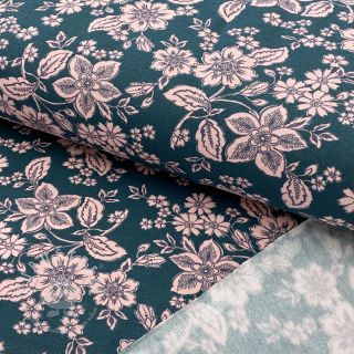 Sweat kuschel SOFT Flowers emerald