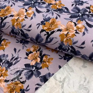 Sweatstoff Huge flowers lilac digital print